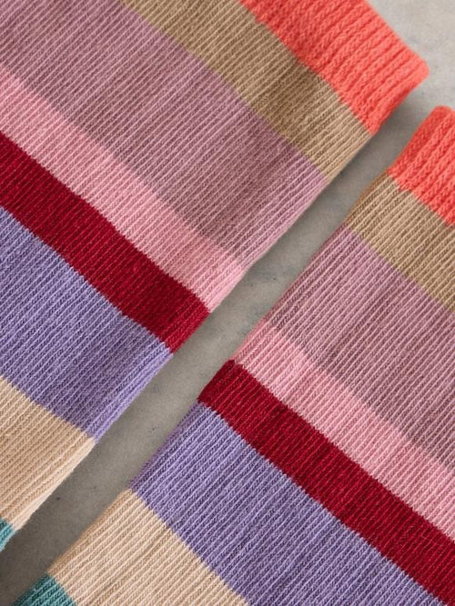 An image of the White Stuff Ribbed Stripe Ankle Socks