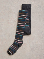 An image of the White Stuff Multi Stripe Tights