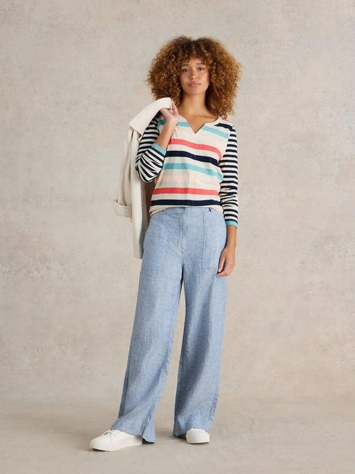 An image of the White Stuff Nelly Stripe Long Sleeve Tee