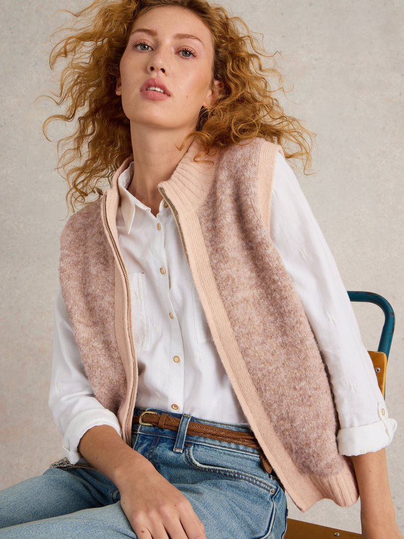 An image of the White Stuff Becky Boucle Gilet