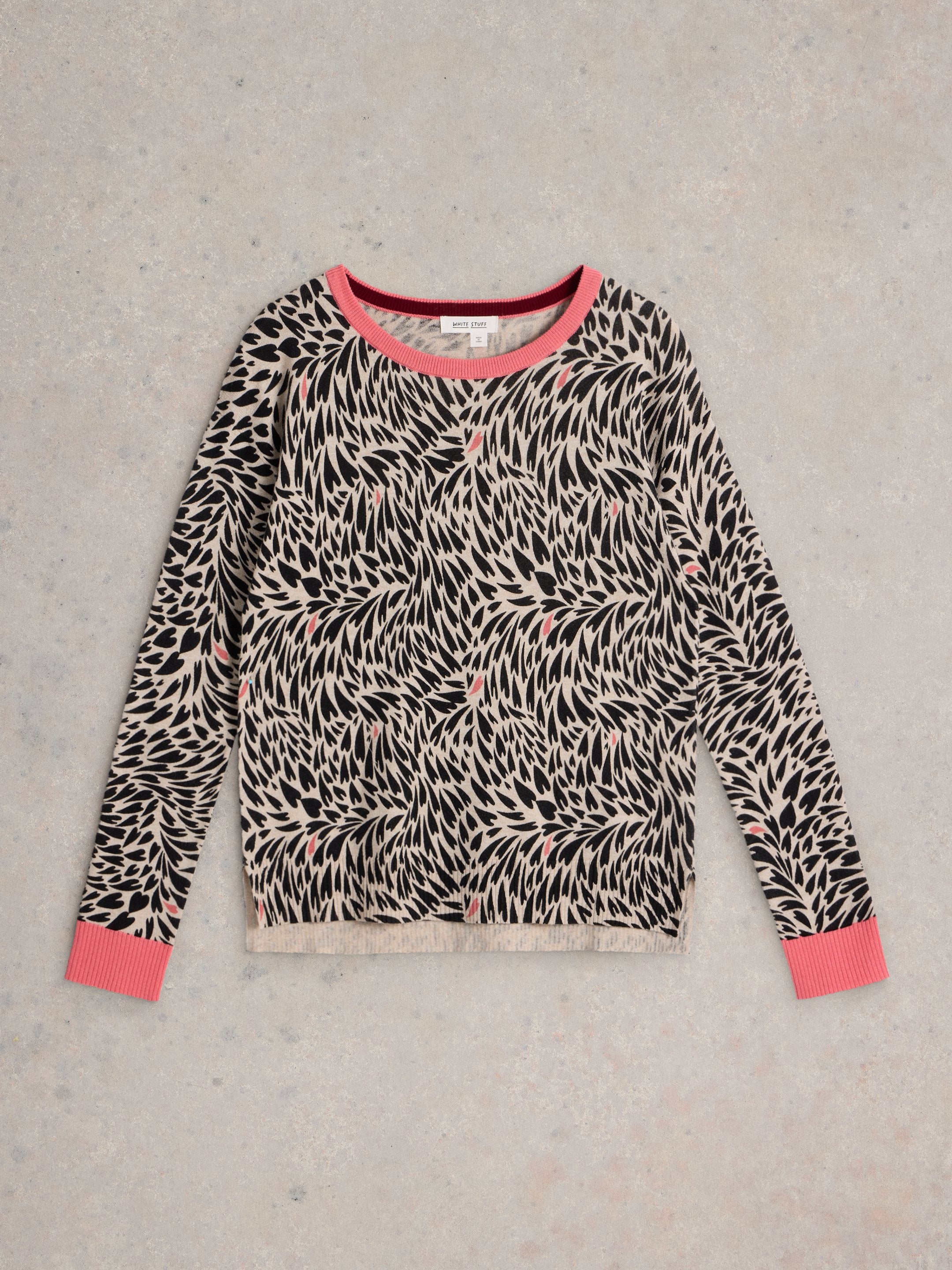 An image of the White Stuff City Leo Heart Jumper