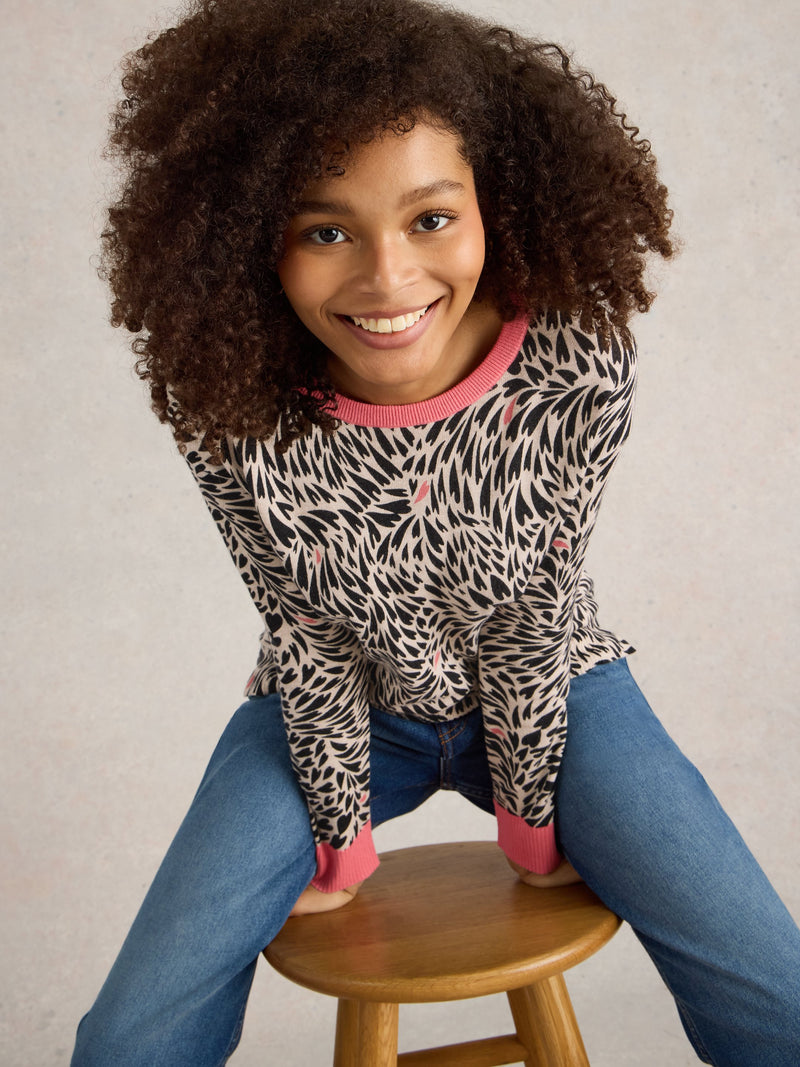 An image of the White Stuff City Leo Heart Jumper
