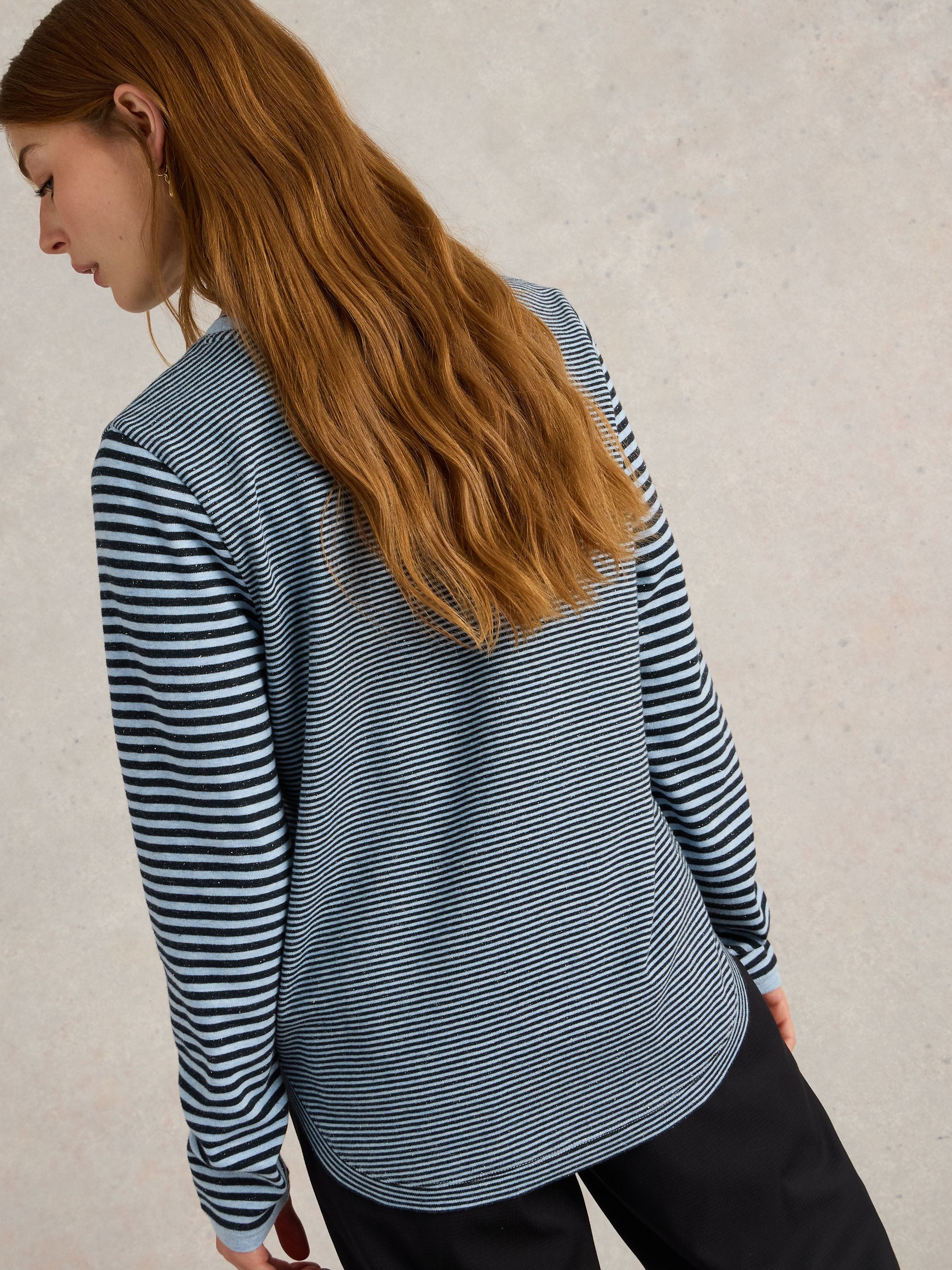 An image of the White Stuff Clara Sparkle Long Sleeve Tee