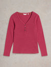 An image of the White Stuff Halley Rib Stripe Henley