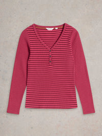 An image of the White Stuff Halley Rib Stripe Henley