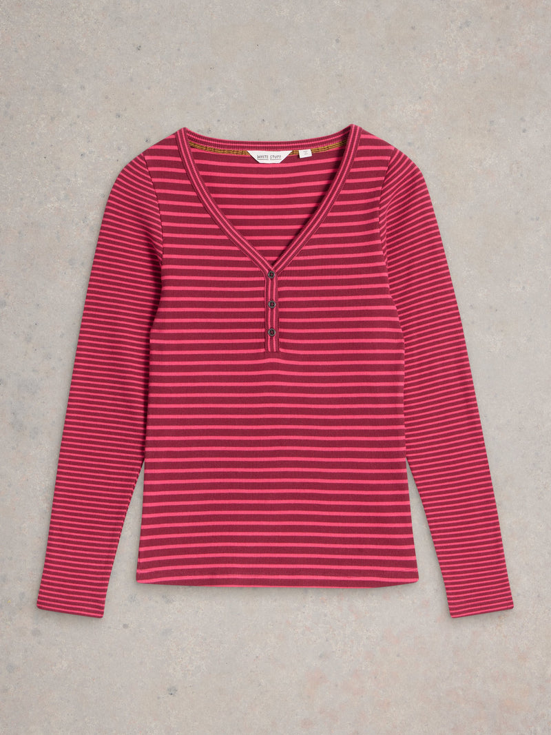 An image of the White Stuff Halley Rib Stripe Henley