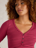 An image of the White Stuff Halley Rib Stripe Henley