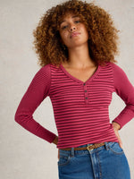 An image of the White Stuff Halley Rib Stripe Henley