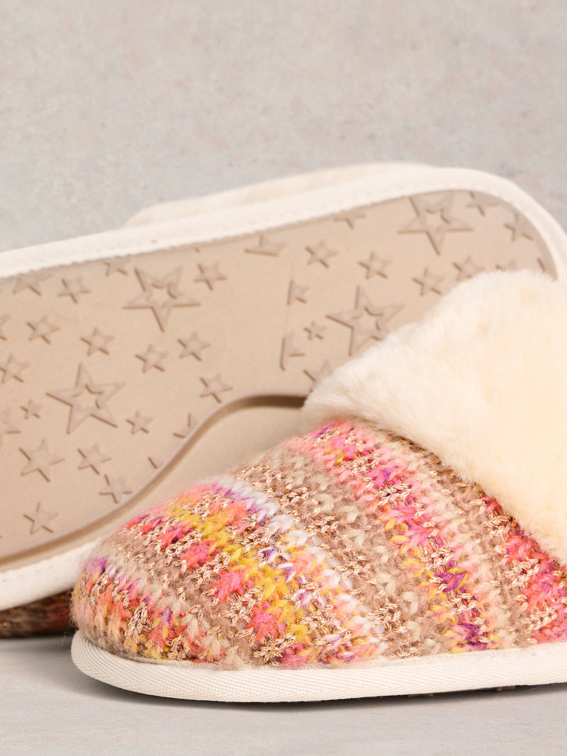 An image of the White Stuff Knitted Mule Slippers