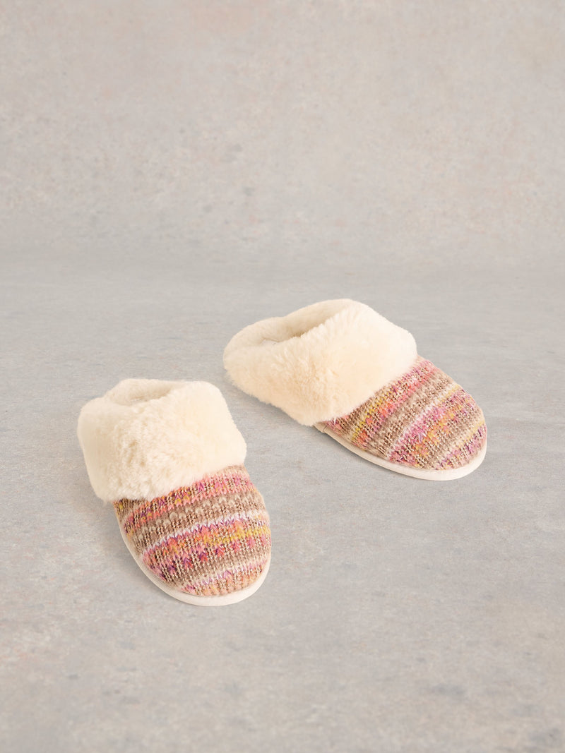 An image of the White Stuff Knitted Mule Slippers