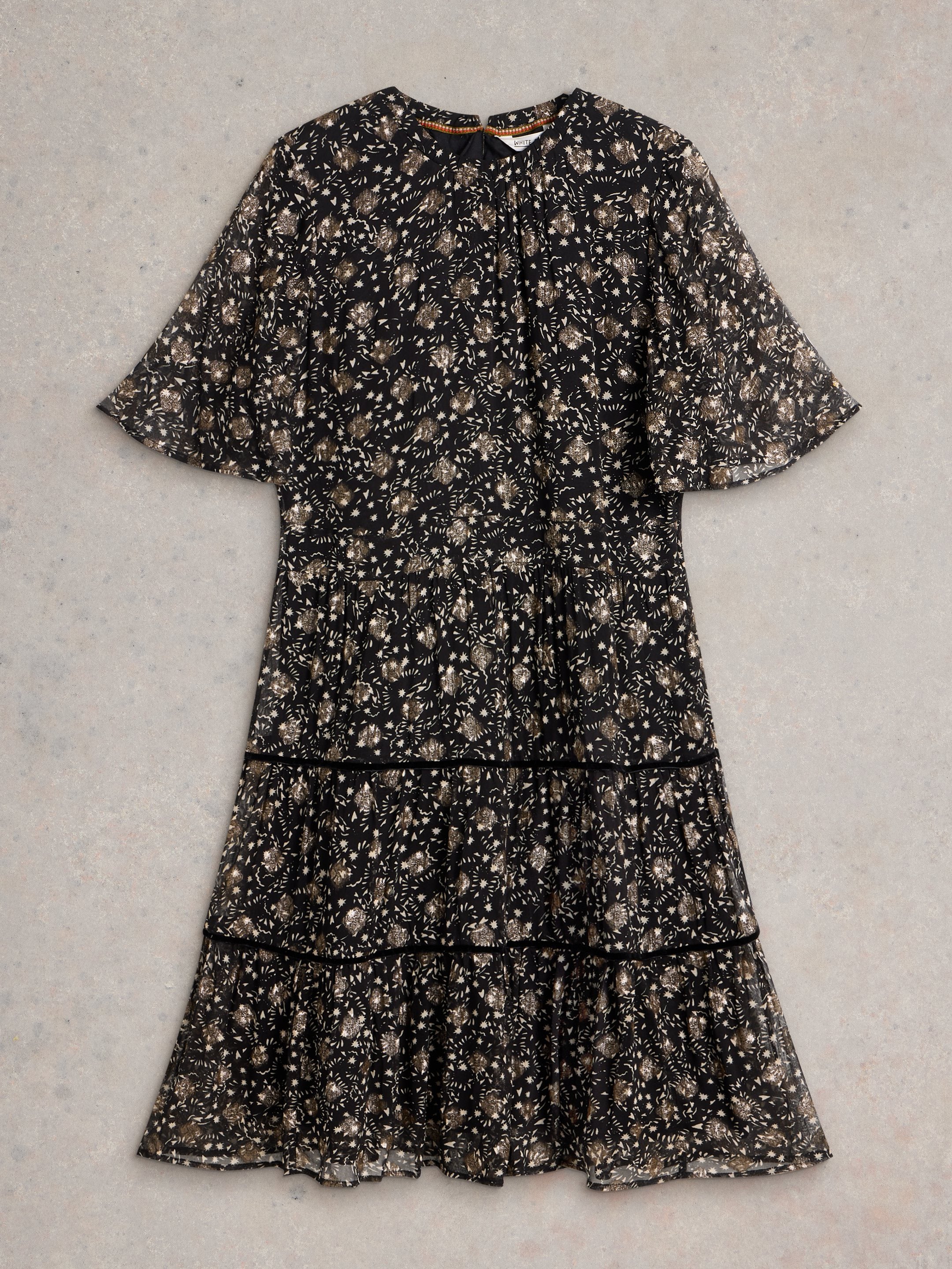 An image of the White Stuff Erin Metallic Dress