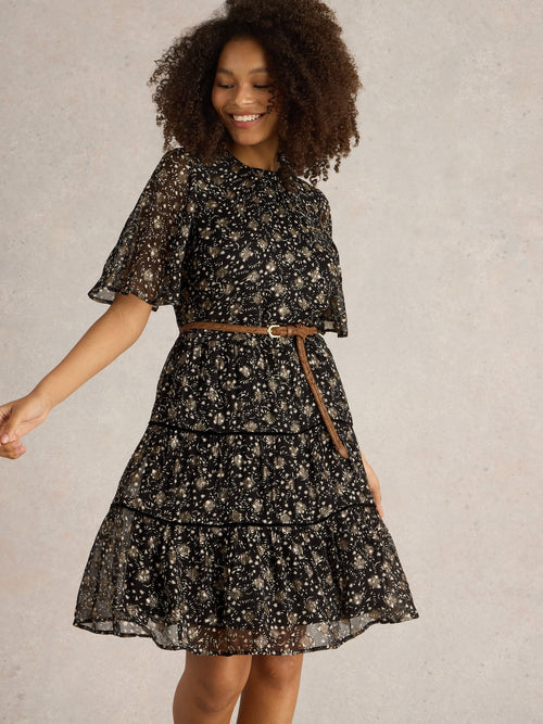 An image of the White Stuff Erin Metallic Dress