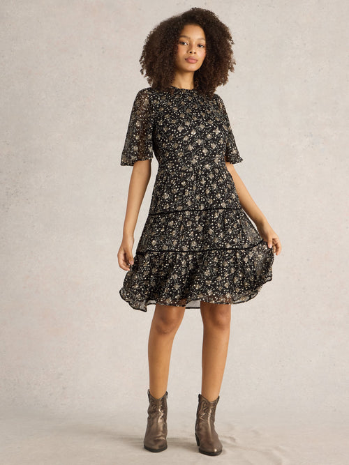 An image of the White Stuff Erin Metallic Dress