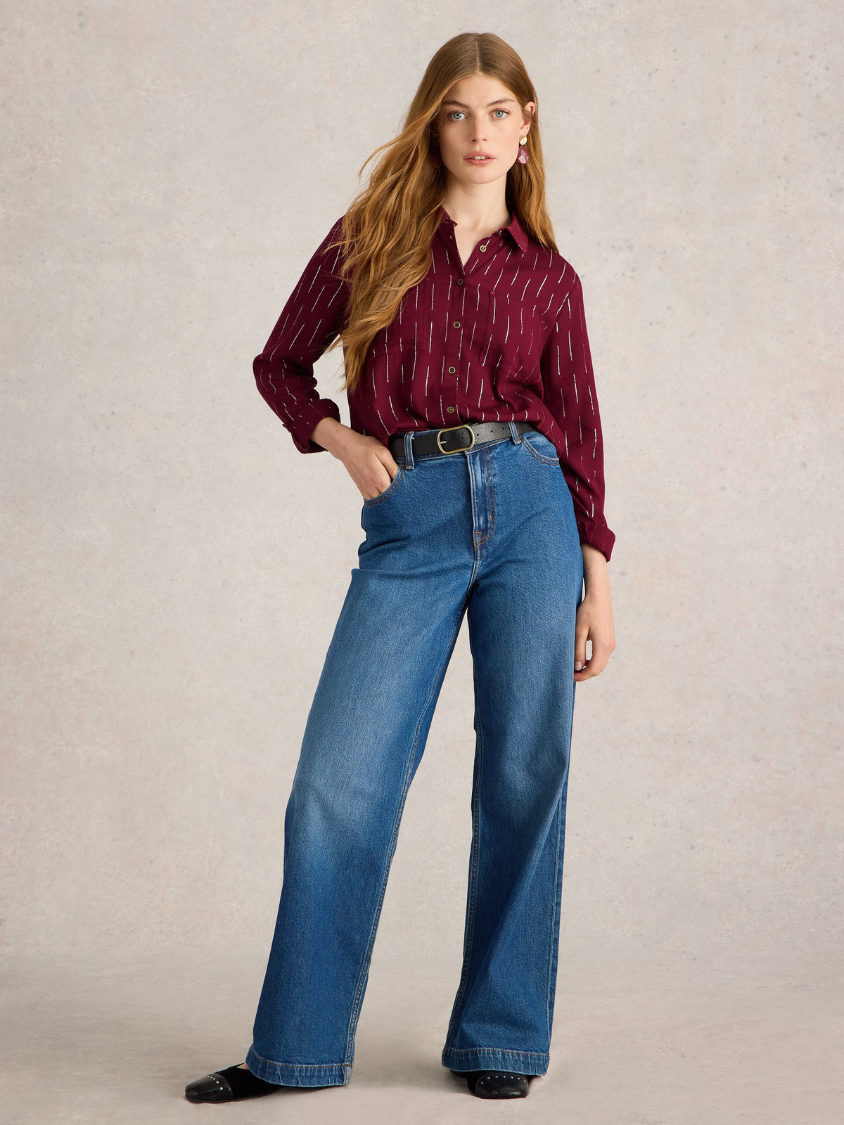 An image of the White Stuff Sophie Metallic Shirt