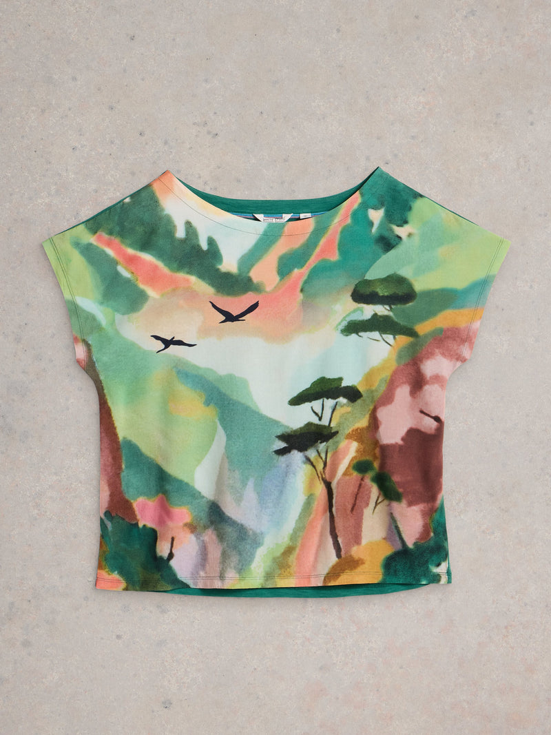 An image of the White Stuff Canyon Woven Mix Tee