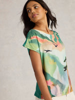 An image of the White Stuff Canyon Woven Mix Tee