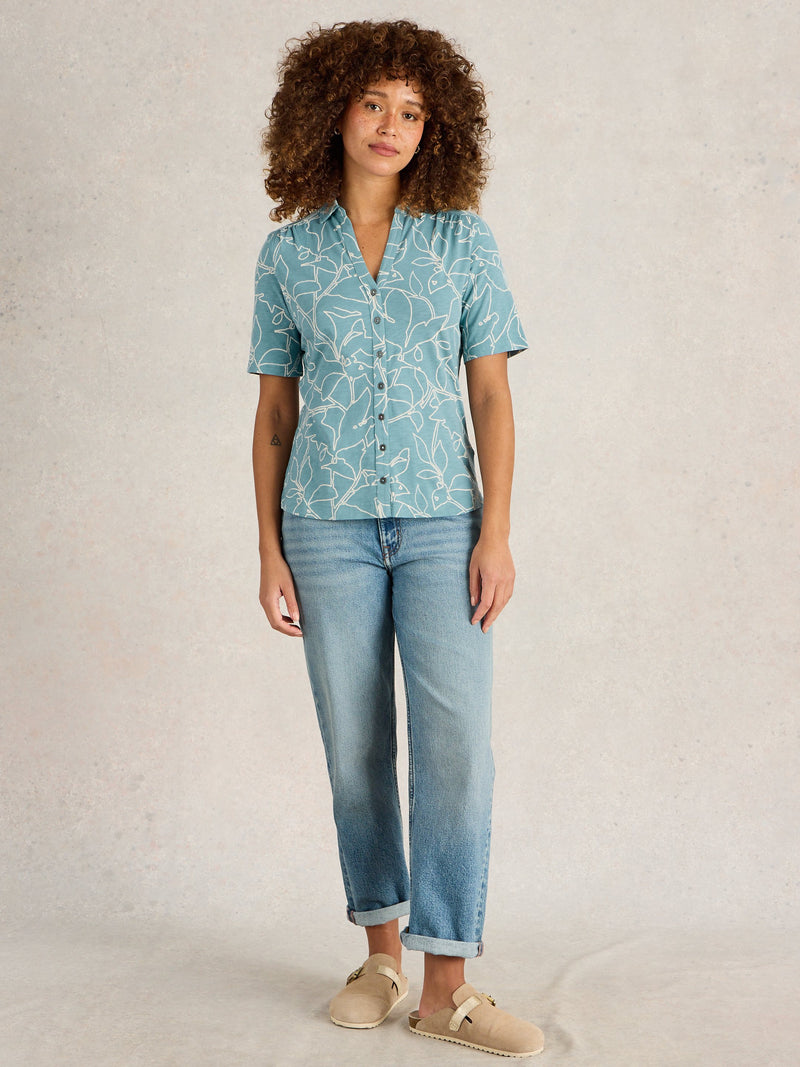 An image of the White Stuff Annie Short Sleeve Jersey Shirt