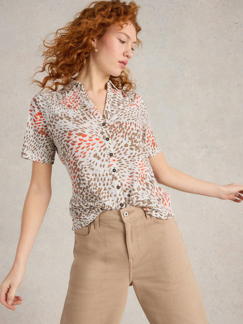 An image of the White Stuff Annie Short Sleeve Jersey Shirt