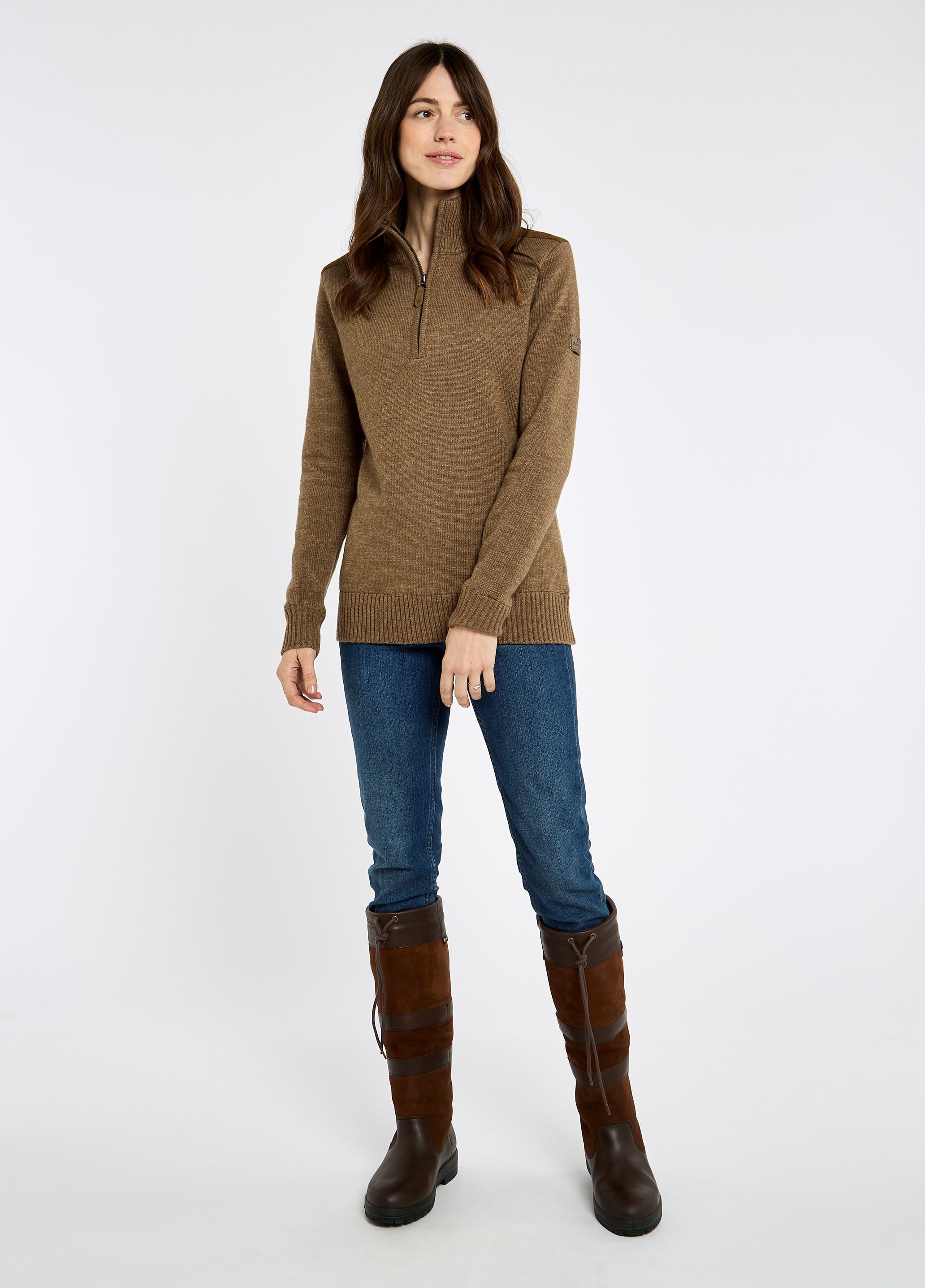 An image of the Dubarry Hession Zip Neck Sweater