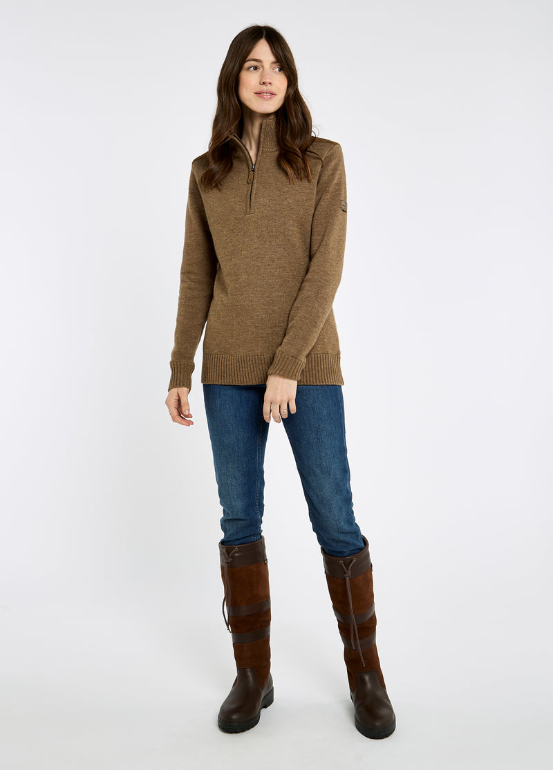An image of the Dubarry Hession Zip Neck Sweater