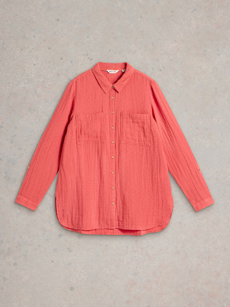 An image of the White Stuff Sophie Longline Cotton Shirt