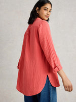 An image of the White Stuff Sophie Longline Cotton Shirt