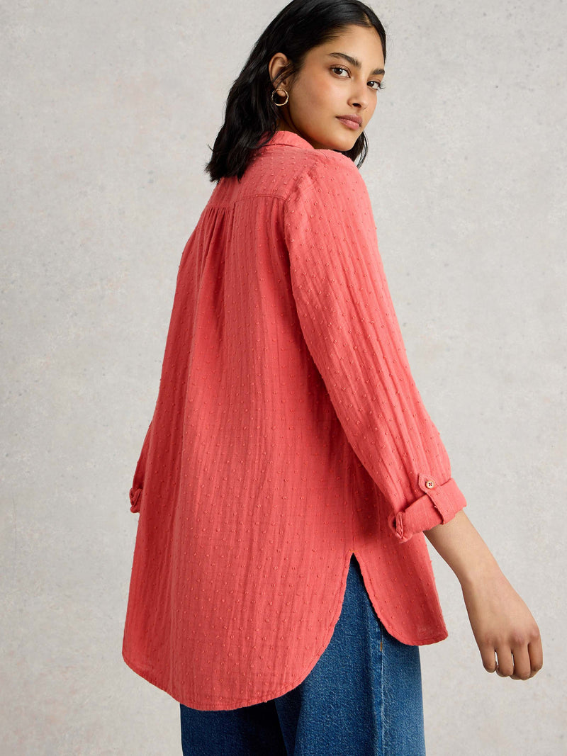 An image of the White Stuff Sophie Longline Cotton Shirt