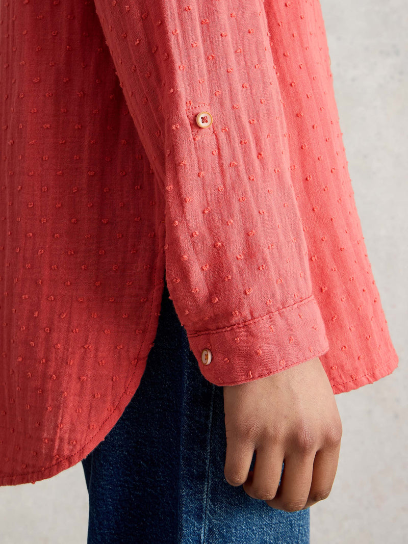 An image of the White Stuff Sophie Longline Cotton Shirt