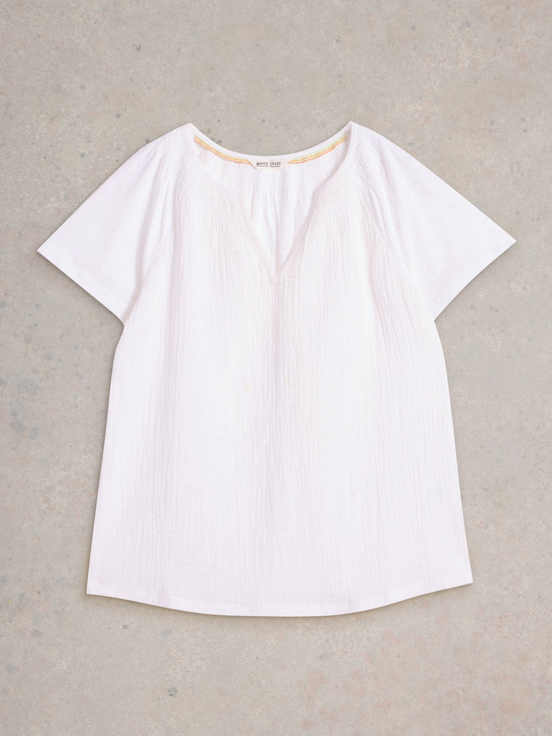An image of the White Stuff Luella Notch Neck Top