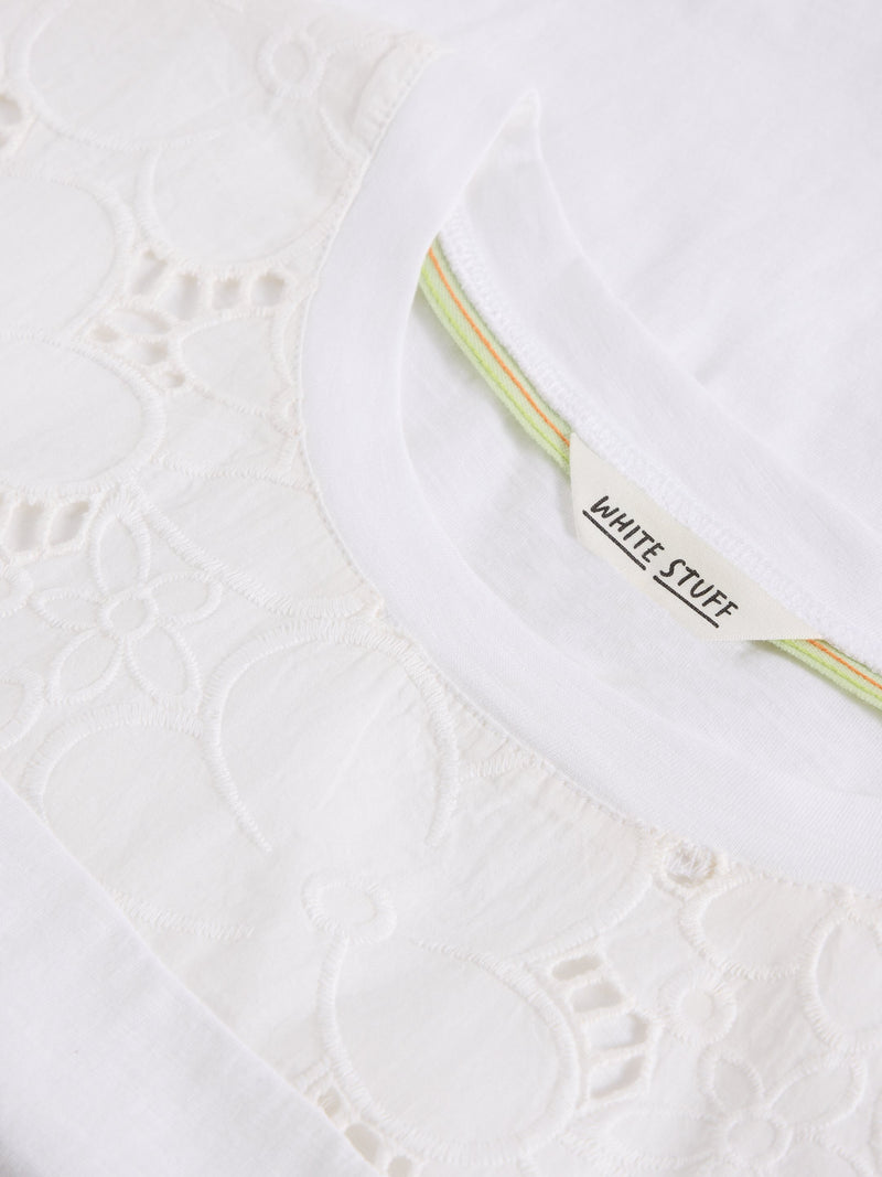 An image of the White Stuff Thea Broderie Tee