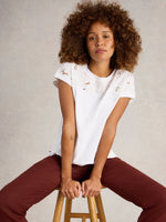 An image of the White Stuff Thea Broderie Tee