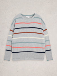 An image of the White Stuff Olive Stripe Jumper