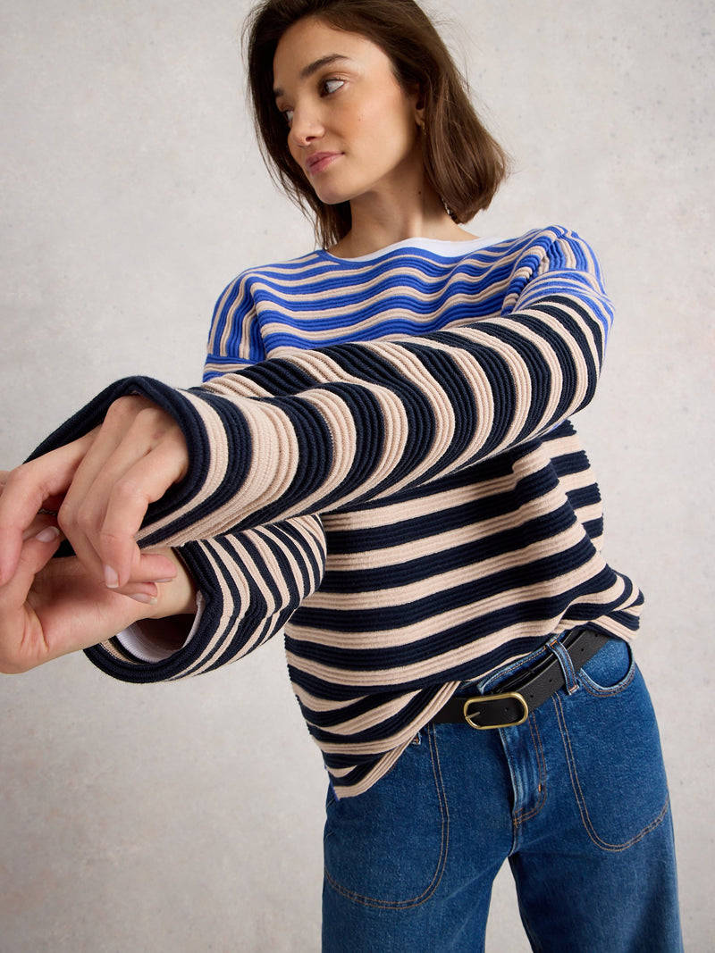 An image of the White Stuff Jana Stripe Jumper