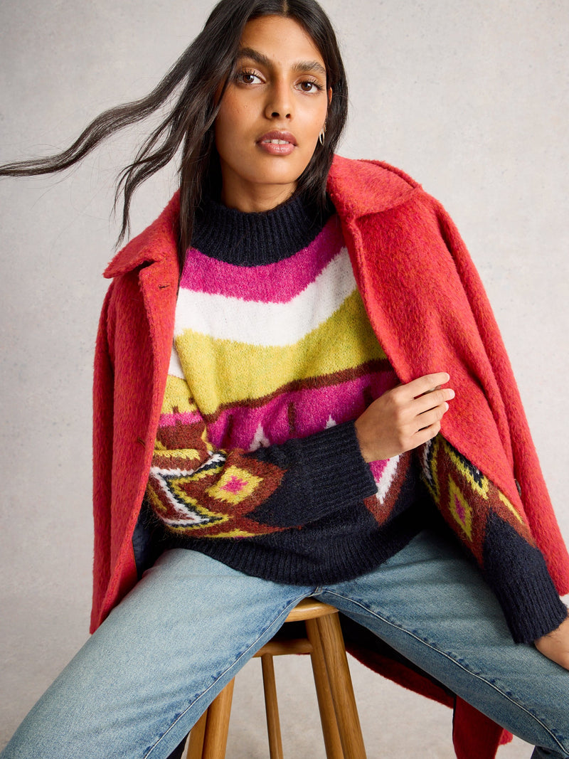 An image of the White Stuff Alice Abstract Jumper