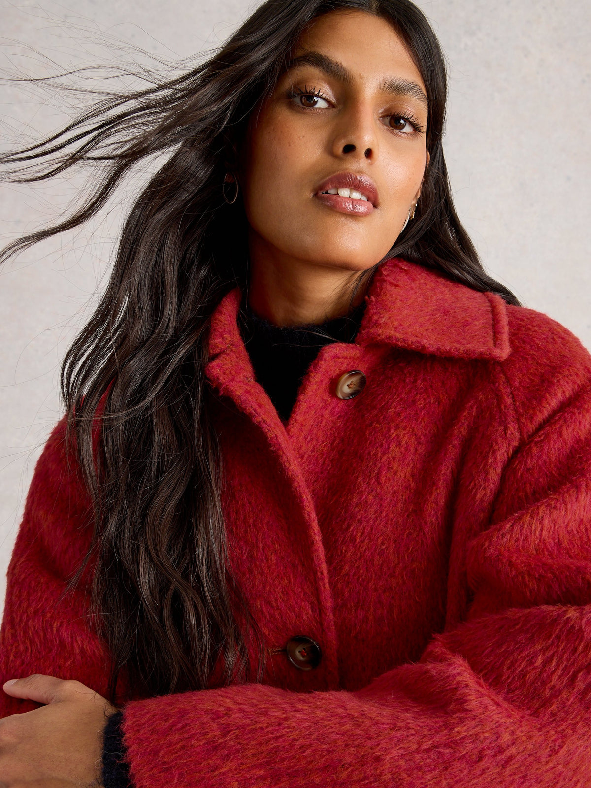 An image of the White Stuff Kelsey Wool Blend Coat