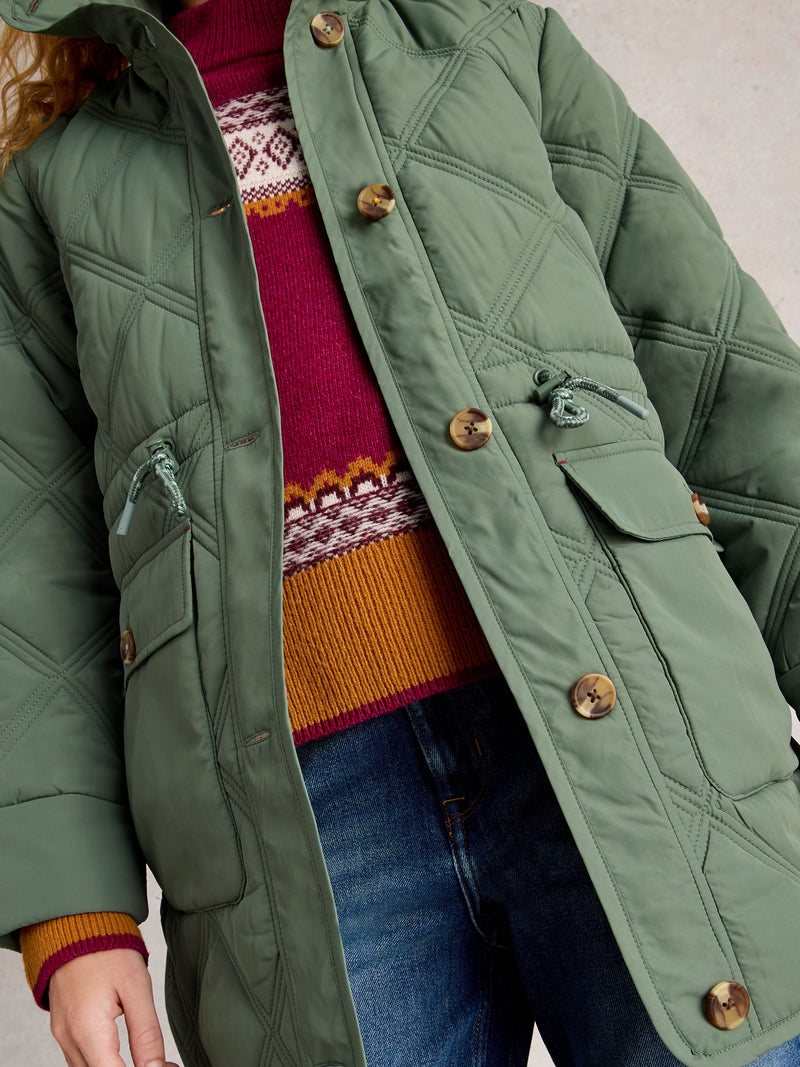 An image of the White Stuff Edie Quilted Coat