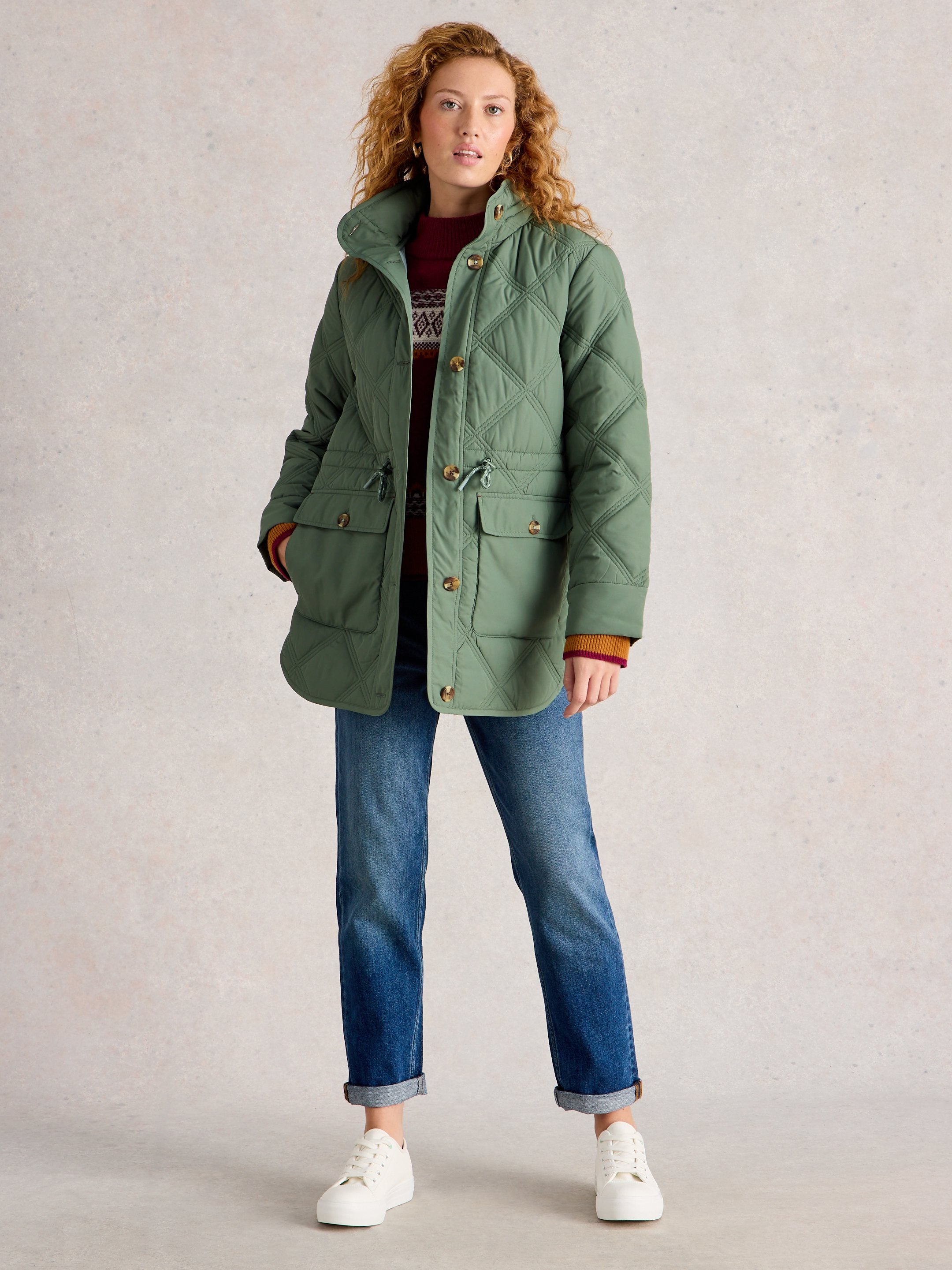 An image of the White Stuff Edie Quilted Coat