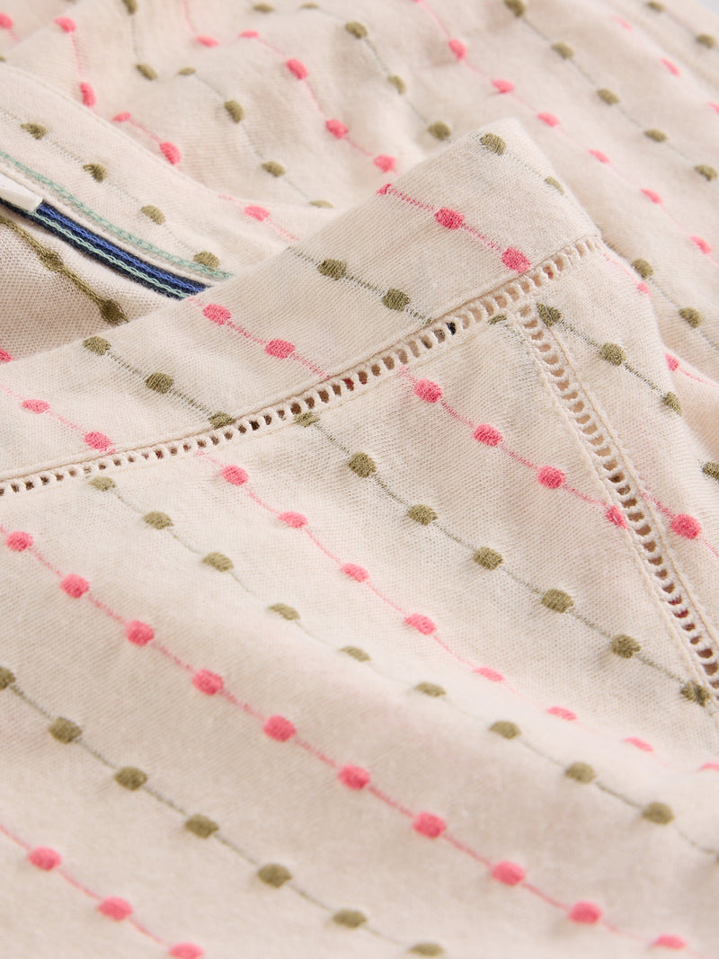 An image of the White Stuff Embroidered Stripe Tee