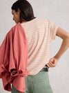 An image of the White Stuff Embroidered Stripe Tee