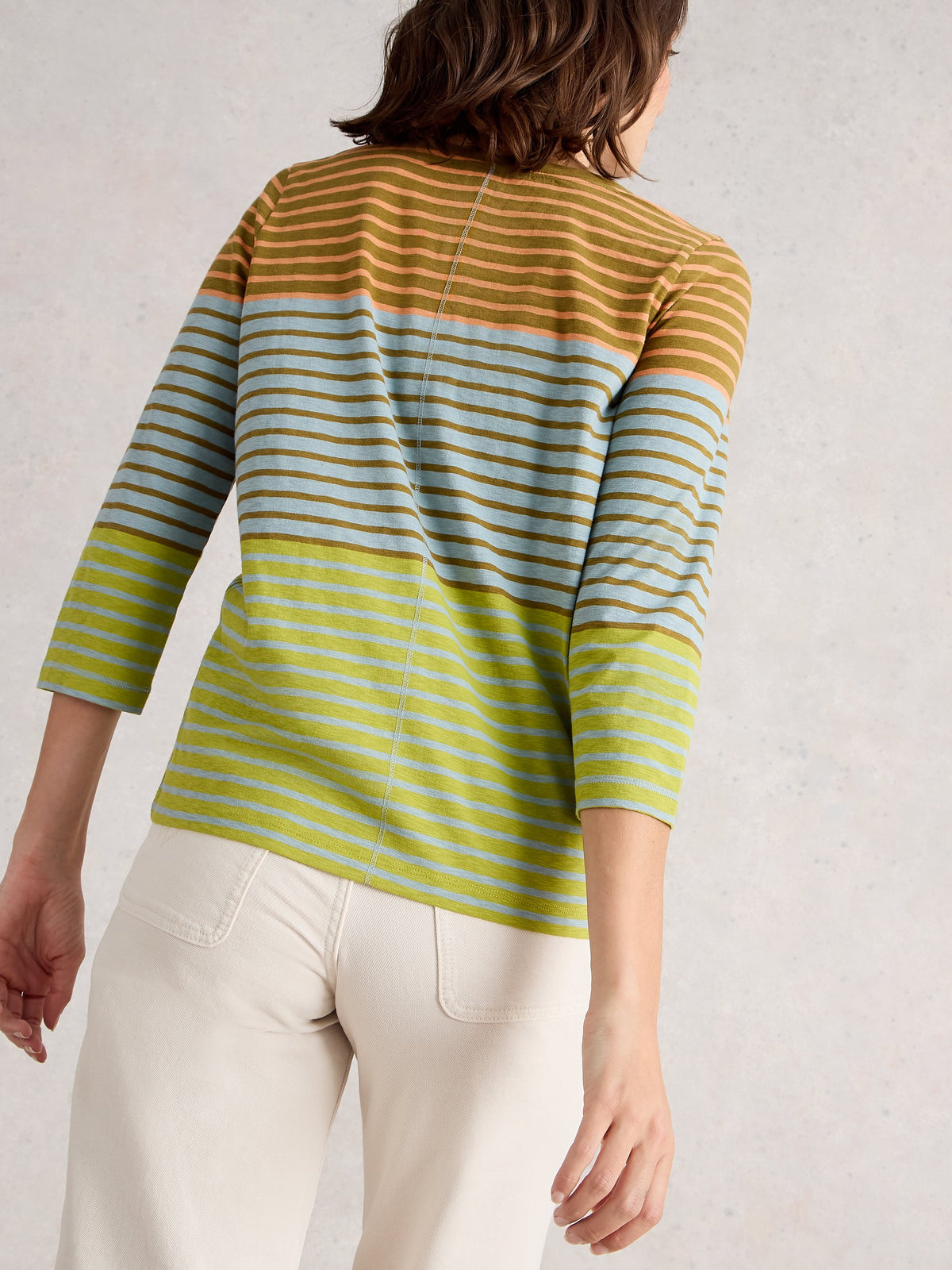 An image of the White Stuff Nelly 3/4 Stripe Tee