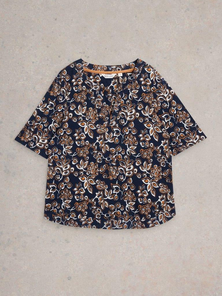 An image of the White Stuff Weaver Notch Neck Tee