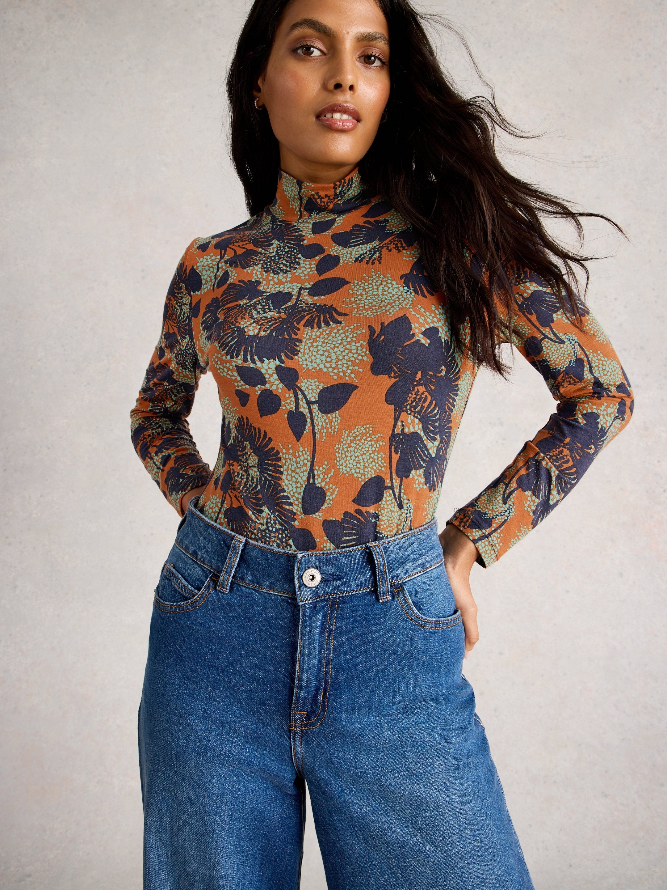 An image of the White Stuff Camille High Neck Top