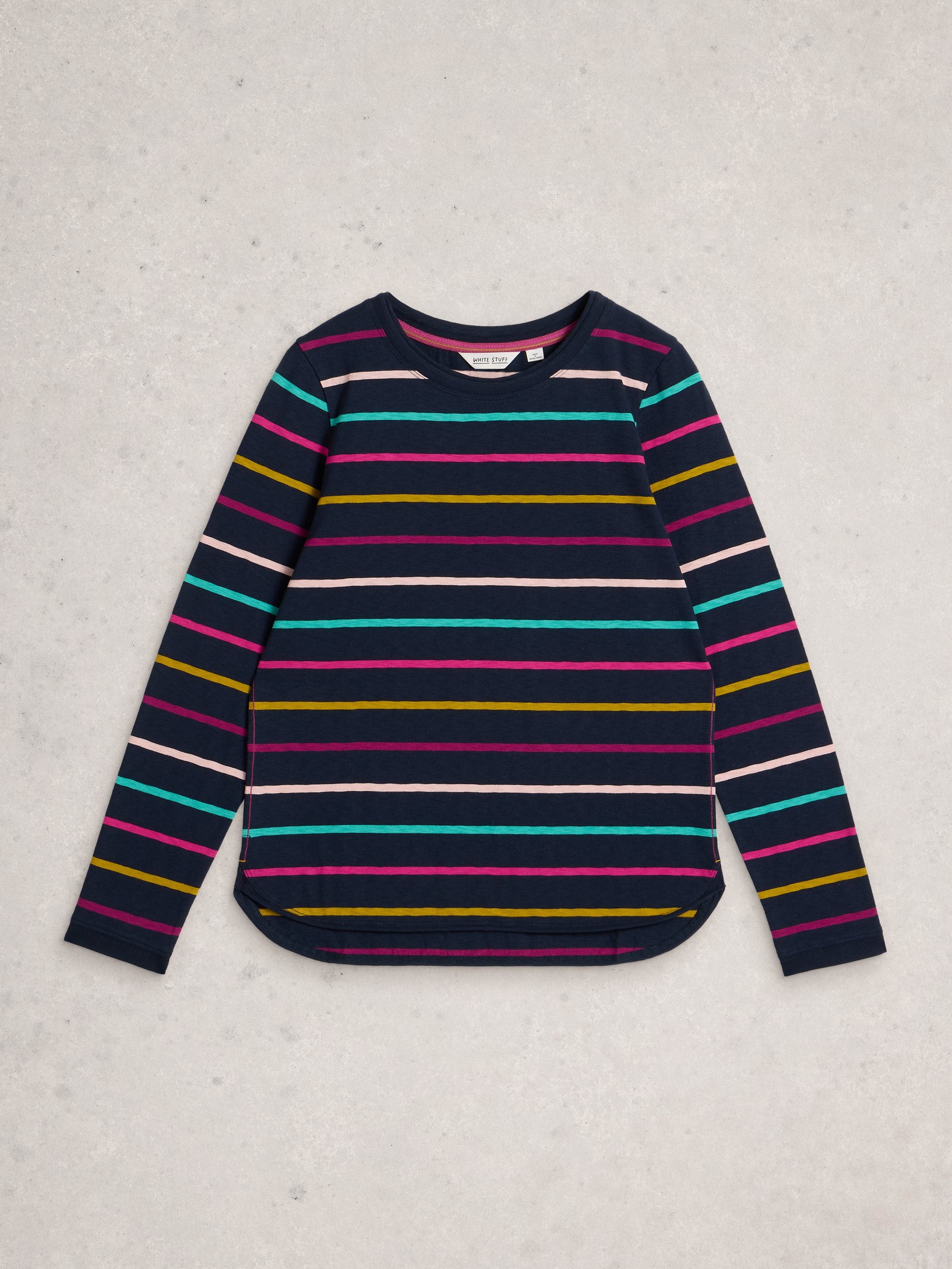 An image of the White Stuff Clara Stripe Long Sleeve Tee