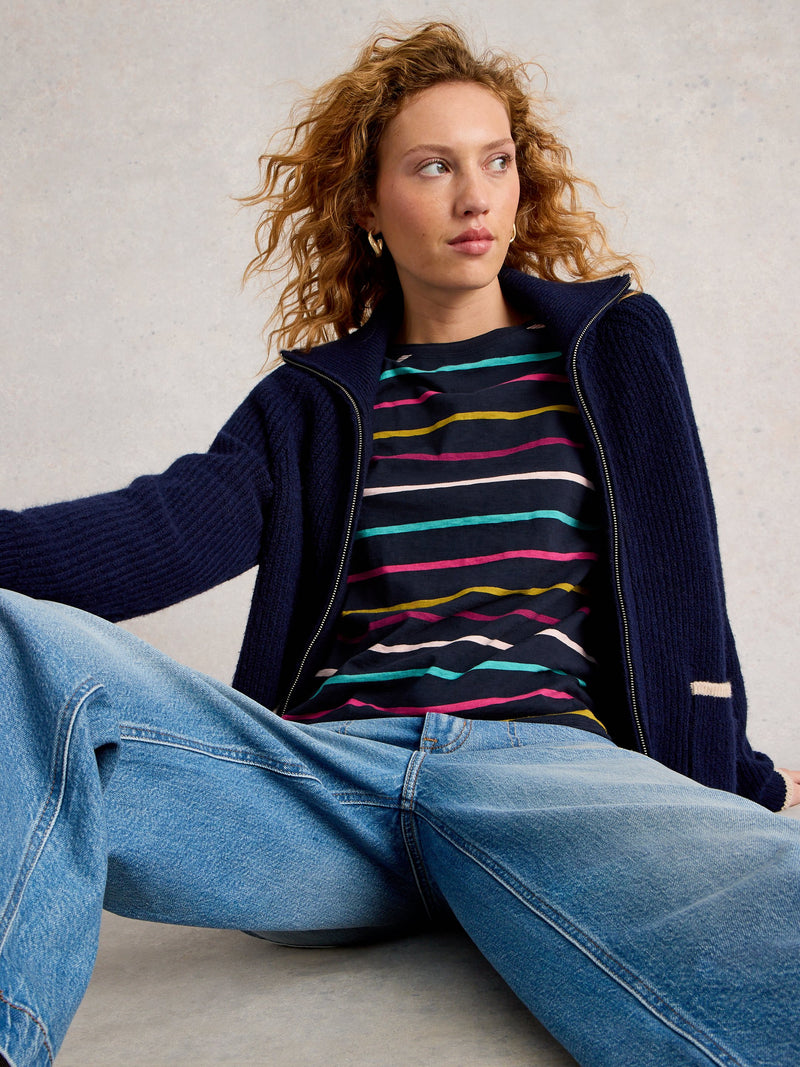 An image of the White Stuff Clara Stripe Long Sleeve Tee