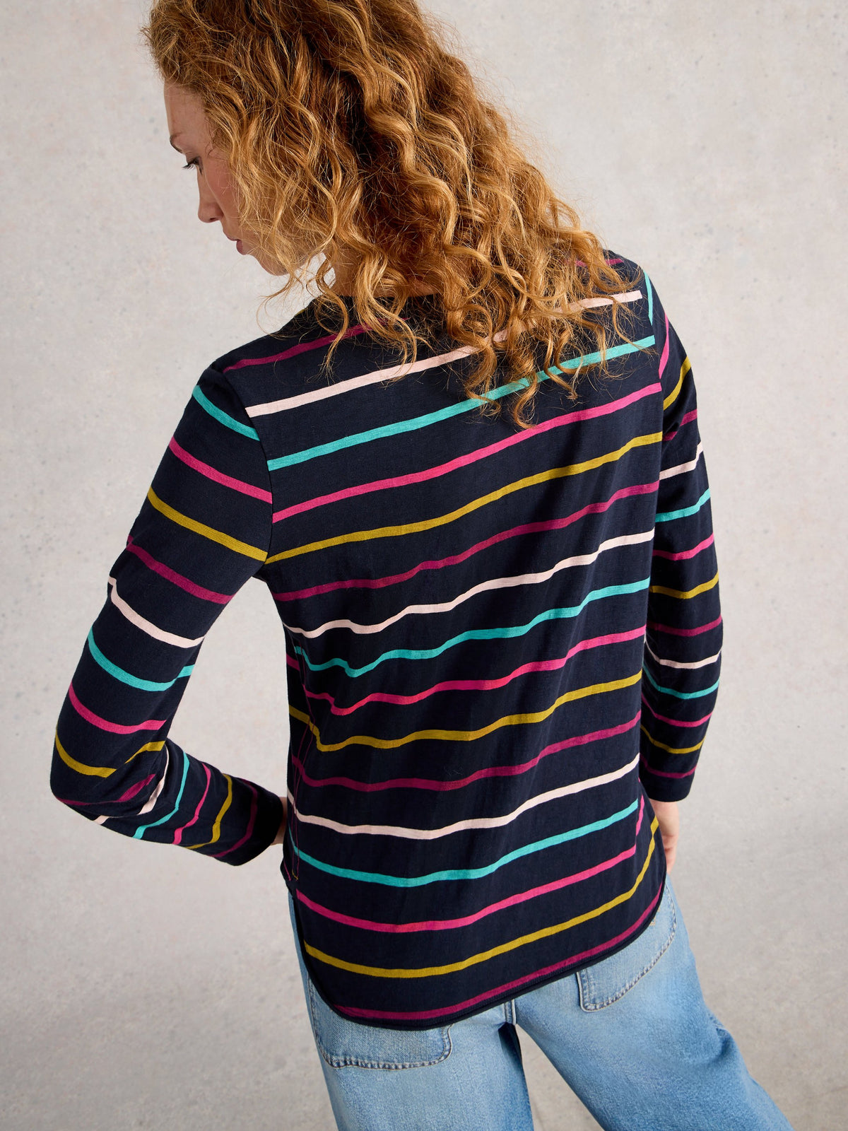 An image of the White Stuff Clara Stripe Long Sleeve Tee