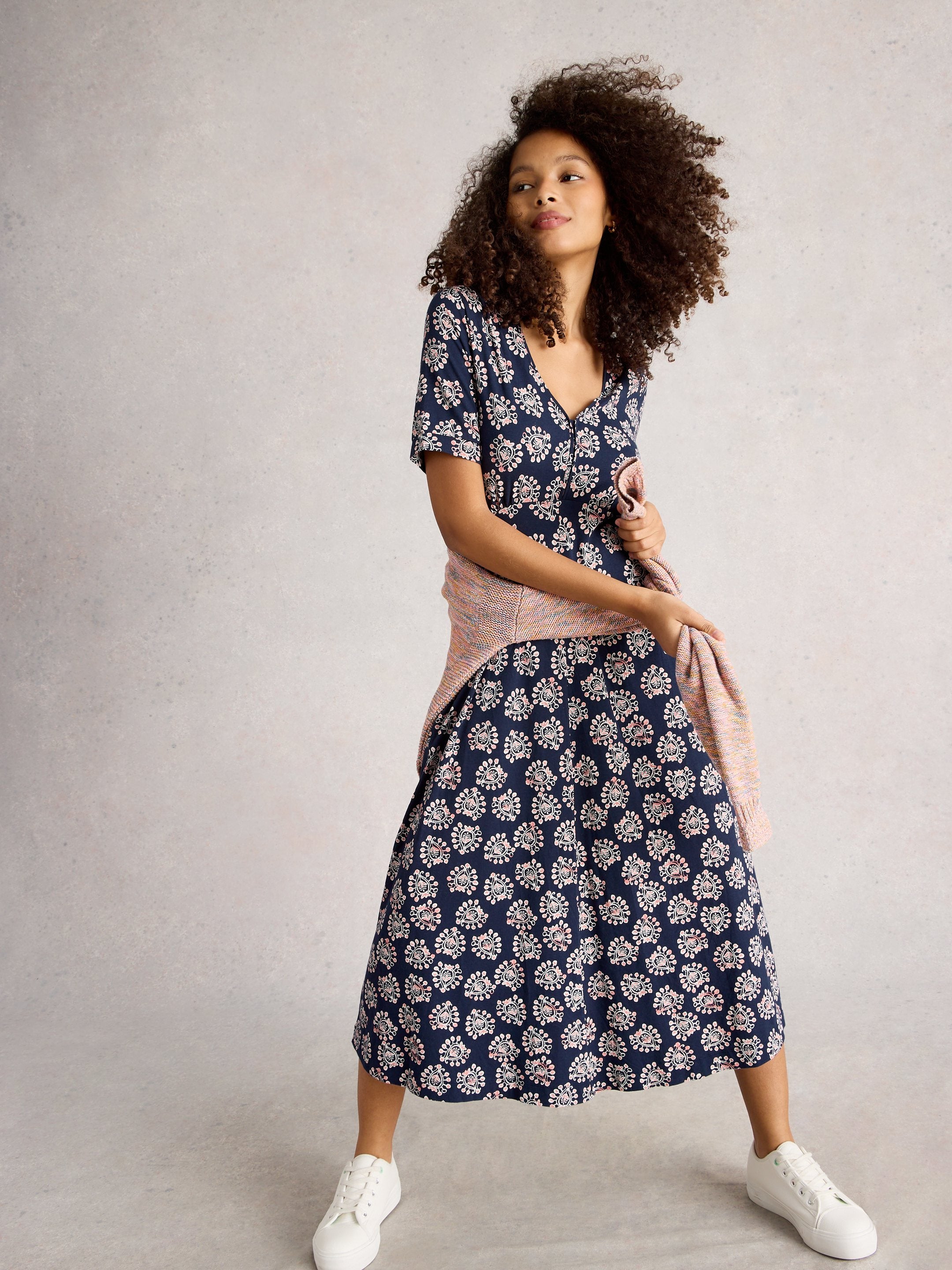 An image of the White Stuff Megan Jersey Dress