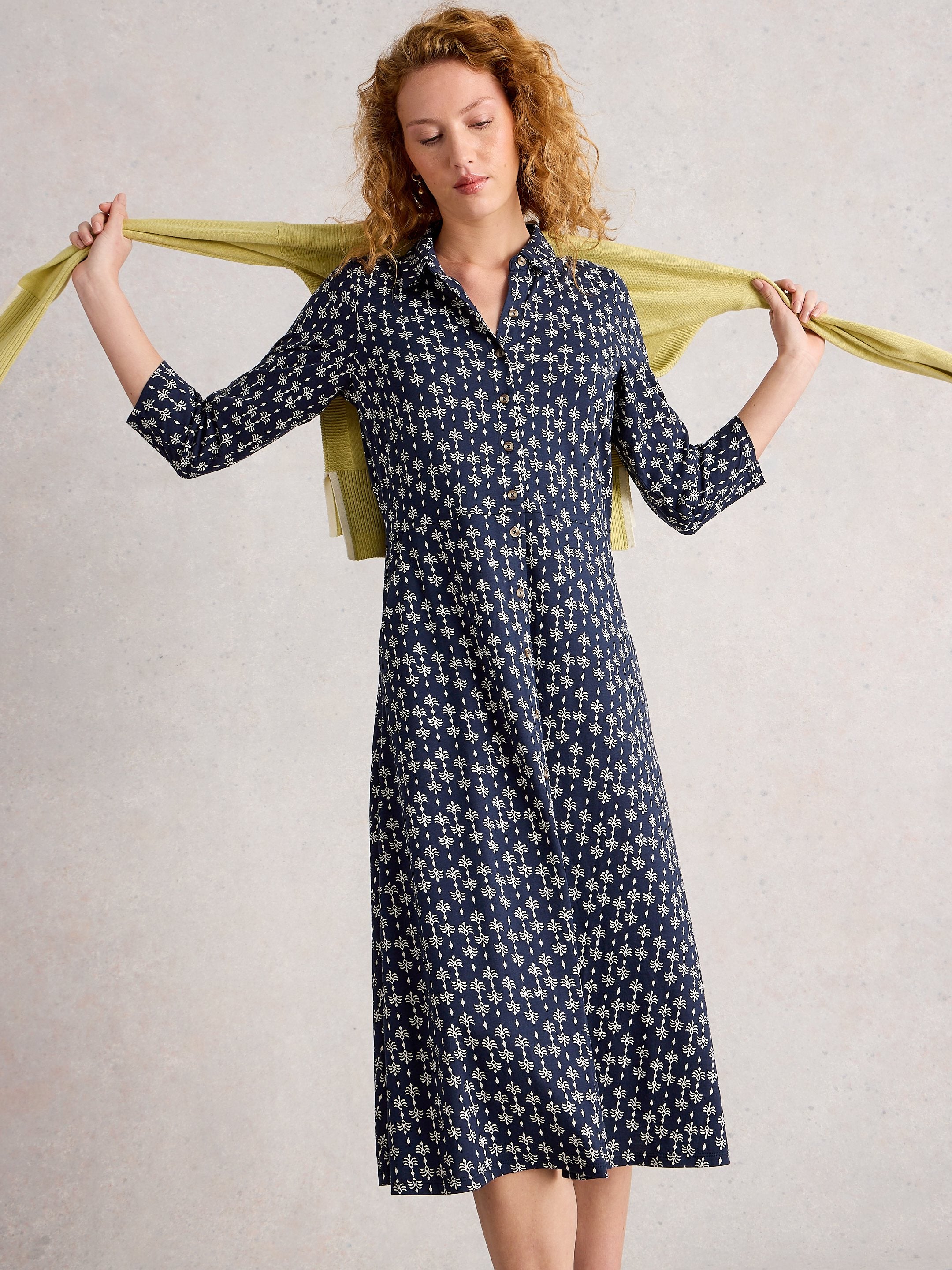 An image of the White Stuff Rua Jersey Shirt Dress