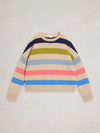 An image of the White Stuff Kitty Stripe Cashmere Jumper
