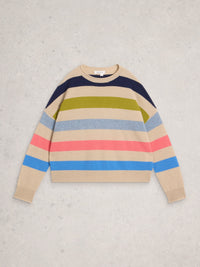 An image of the White Stuff Kitty Stripe Cashmere Jumper