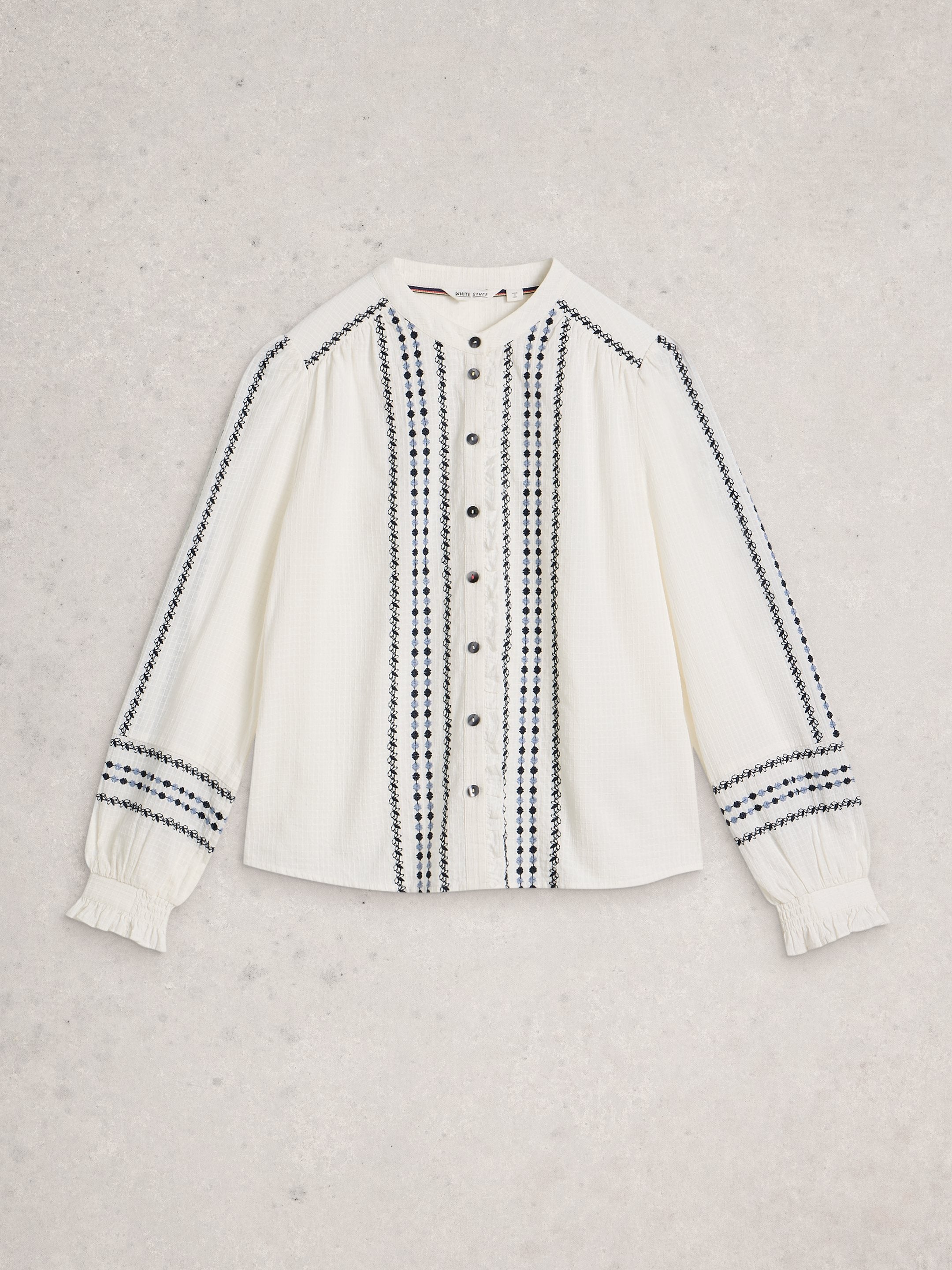 An image of the White Stuff Naomi Embroidered Shirt